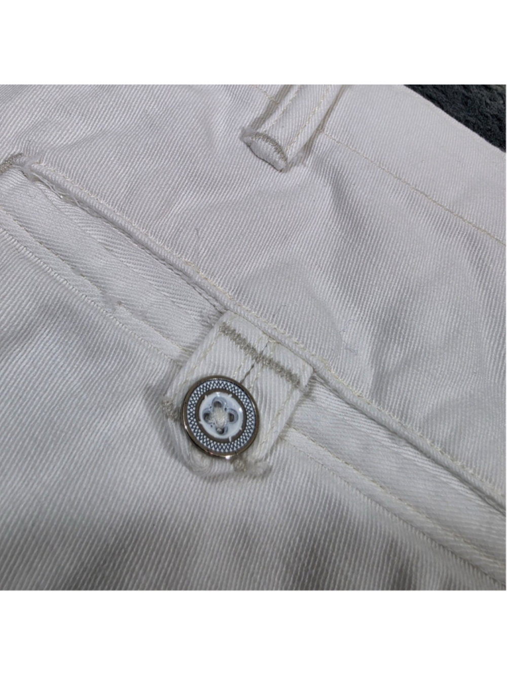 Polo Ralph Lauren White Frayed Hem Tailored Chino Shorts Men 34 - Picture 8 of 12